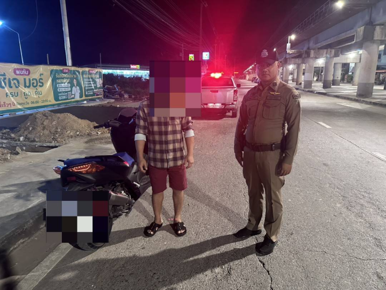 จับกุมผู้ขับขี่จักรยานยนต์ก่อความเดือดร้อนรำคาญ