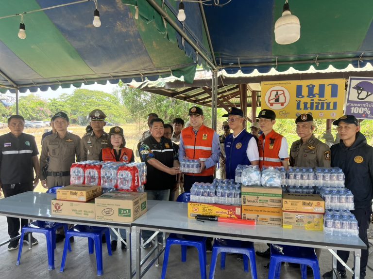 ตรวจจุดบริการประชาชนป้องกันและลดอุบัติเหตุทางถนนในช่วงเทศกาลสงกรานต์2569